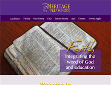 Tablet Screenshot of heritageprep.com